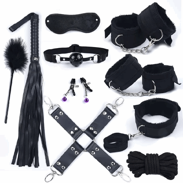 BDSM Set (10 Pieces) - SM06 | BDSM by NyoKII | BDSM Set 10 PCsBDSM ပစ္စည်း ၁၀ မျိုးပါ၀င်ပါတယ် လက်ထိပ် ခြေထိပ် လည်ပတ်ကြိုး မျက်လုံးစည်း နို့သီးခေါင်းကလစ် ကြာပွတ် စသဖြင့် အစုံအလင်ပါ၀င်ပြီး နိုင်လွန်နဲ့ကတ္တီပါအသားကိ | Price K37000.00 | Buy from NyoKii - E-co
