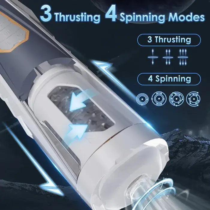 AVENGER 11 Modes Thrusting Rotating Auto Masturbator with Ultra Realistic Vagina | Automatic Masturbators by NyoKii Pre Order | AVENGER 11 Strong Modes Thrusting Rotating Auto Masturbator with Ultra Realistic Vagina has 3 Thrust Modes & 4 Rotation Modes &