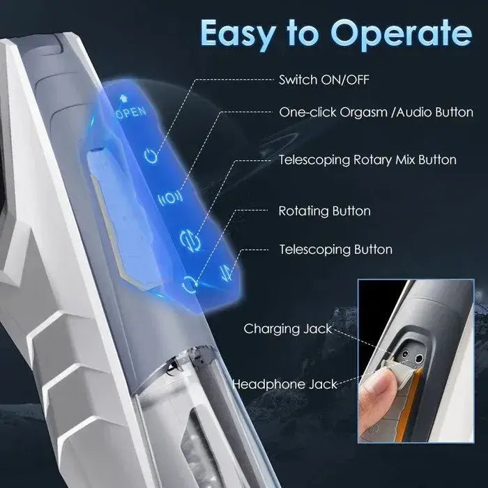 AVENGER 11 Modes Thrusting Rotating Auto Masturbator with Ultra Realistic Vagina | Automatic Masturbators by NyoKii Pre Order | AVENGER 11 Strong Modes Thrusting Rotating Auto Masturbator with Ultra Realistic Vagina has 3 Thrust Modes & 4 Rotation Modes &