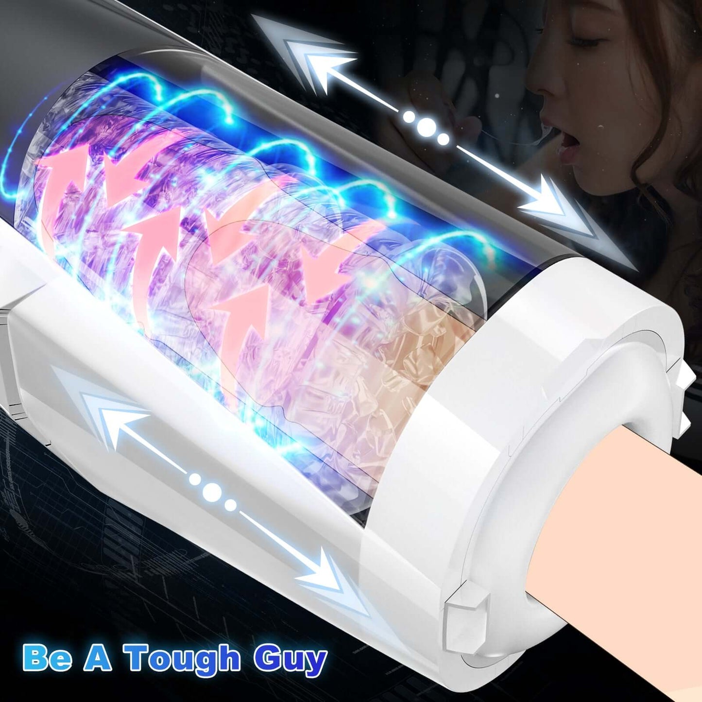 AVENGER 11 Modes Thrusting Rotating Auto Masturbator with Ultra Realistic Vagina | Automatic Masturbators by NyoKii Pre Order | AVENGER 11 Strong Modes Thrusting Rotating Auto Masturbator with Ultra Realistic Vagina has 3 Thrust Modes & 4 Rotation Modes &