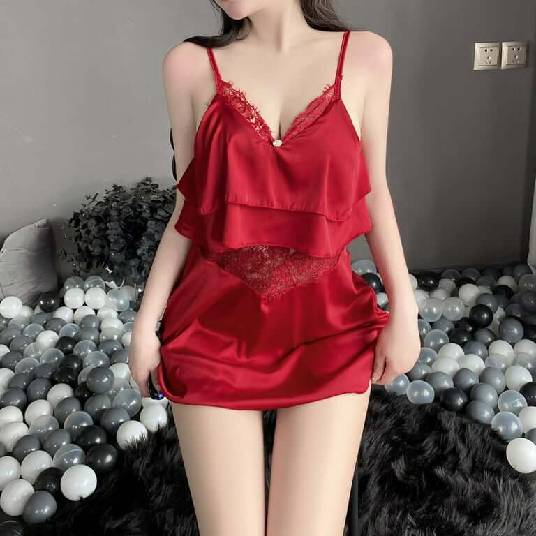Backless Sexy Chiffon Sling Dress - SCD068 | NightDress by NyoKii | Size : One Size Bust Size : 27" - 40" Waist Size : 23" - 31" Item Code : SCD068 Material : Polyester (ယခုပိုစ့်သည် အင်္ကျီကိုရောင်းခြင်းဖြစ်ပါသည်။ Sex Doll မဟုတ်ပ | Price K20000.00 | Buy
