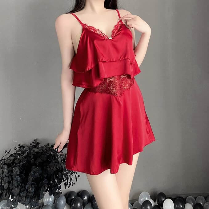 Backless Sexy Chiffon Sling Dress - SCD068 | NightDress by NyoKii | Size : One Size Bust Size : 27" - 40" Waist Size : 23" - 31" Item Code : SCD068 Material : Polyester (ယခုပိုစ့်သည် အင်္ကျီကိုရောင်းခြင်းဖြစ်ပါသည်။ Sex Doll မဟုတ်ပ | Price K20000.00 | Buy