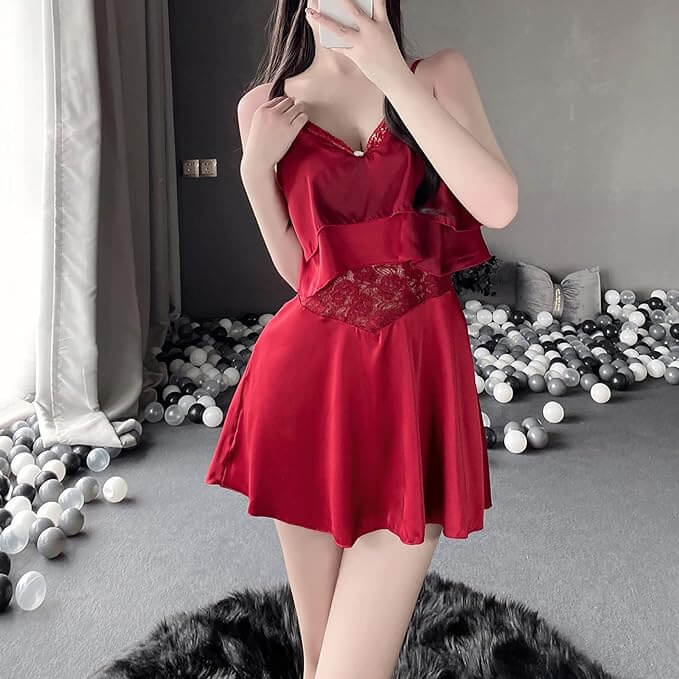 Backless Sexy Chiffon Sling Dress - SCD068 | NightDress by NyoKii | Size : One Size Bust Size : 27" - 40" Waist Size : 23" - 31" Item Code : SCD068 Material : Polyester (ယခုပိုစ့်သည် အင်္ကျီကိုရောင်းခြင်းဖြစ်ပါသည်။ Sex Doll မဟုတ်ပ | Price K20000.00 | Buy