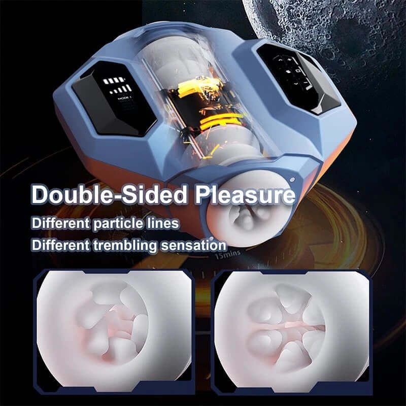 SVAKOM Dual Opening 5 Thrusting Sucking Male Stroker | Male Masturbators by NyoKii Pre Order | Experience intense pleasure with the SVAKOM Dual Opening 5 Thrusting Sucking Male Stroker. With two stimulating options, this stroker offers both thrusting and