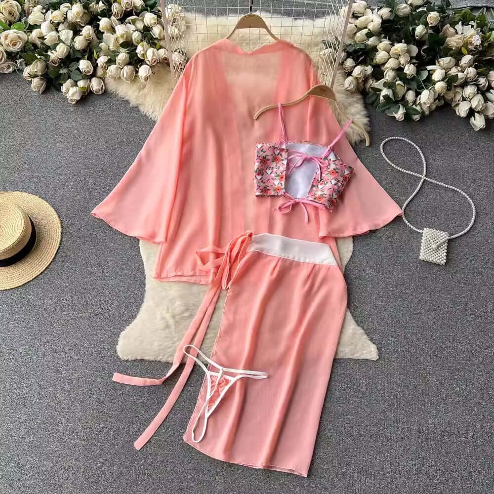 Pink Ancient Chinese Hanfu Style Dress SCD0052 | by NyoKII | Item Code - SCD0052 Size - Free(80-120lb) Included - Coat,Top,Skirt,Gstring Pink Ancient Chinese Hanfu Style Dress SCD0052 | Price K21000.00 | Buy from NyoKii - E-commerce Sex Toy Store in Myanm