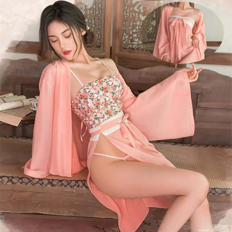 Pink Ancient Chinese Hanfu Style Dress SCD0052 | by NyoKII | Item Code - SCD0052 Size - Free(80-120lb) Included - Coat,Top,Skirt,Gstring Pink Ancient Chinese Hanfu Style Dress SCD0052 | Price K21000.00 | Buy from NyoKii - E-commerce Sex Toy Store in Myanm