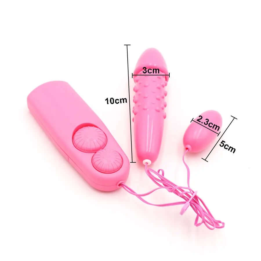 Mini Egg & Dildo Vibrator - VB23 | Vibrator by NyoKii | Experience ultimate pleasure with the Mini Egg & Dildo Vibrator - VB23. The combination of an egg and dildo vibrator allows for dual stimulation while the adjustable speed feature lets you customize