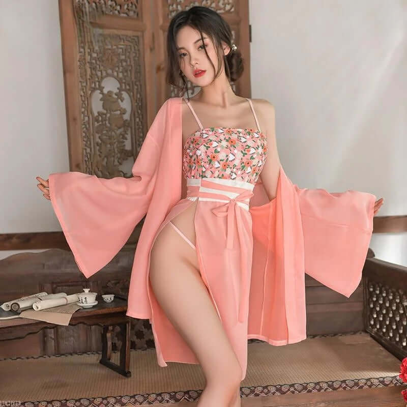 Pink Ancient Chinese Hanfu Style Dress SCD0052 | by NyoKII | Item Code - SCD0052 Size - Free(80-120lb) Included - Coat,Top,Skirt,Gstring Pink Ancient Chinese Hanfu Style Dress SCD0052 | Price K21000.00 | Buy from NyoKii - E-commerce Sex Toy Store in Myanm