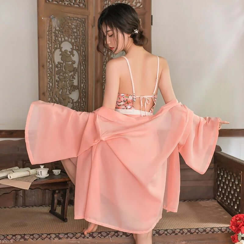 Pink Ancient Chinese Hanfu Style Dress SCD0052 | by NyoKII | Item Code - SCD0052 Size - Free(80-120lb) Included - Coat,Top,Skirt,Gstring Pink Ancient Chinese Hanfu Style Dress SCD0052 | Price K21000.00 | Buy from NyoKii - E-commerce Sex Toy Store in Myanm