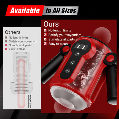 9 Thrusting 9 Vibrating Penis Training and Masturbation 2 IN 1 Adult Toy | Male Masturbators by NyoKii Pre Order | Train and pleasure yourself with our 9 Thrusting 9 Vibrating 2 IN 1 Adult Toy. Enjoy 9 different thrusting and vibrating intensities for the