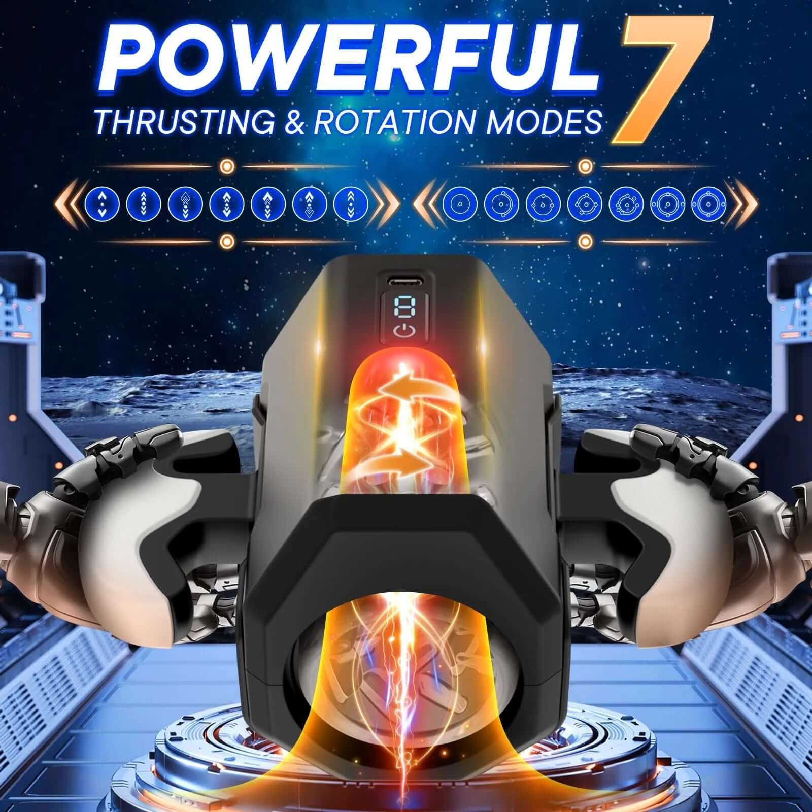 Handle Blowjob Machine 7 Thrusting Rotating Dual Opening | Automatic Masturbators by NyoKii Pre Order | Handle Blowjob Machine 7 Thrusting Rotating Dual Opening HIGHLIGHTS 1. Portable handle design 2. IPX6 level waterproof 3. 7 Thrusting & Rotatting 4. Du