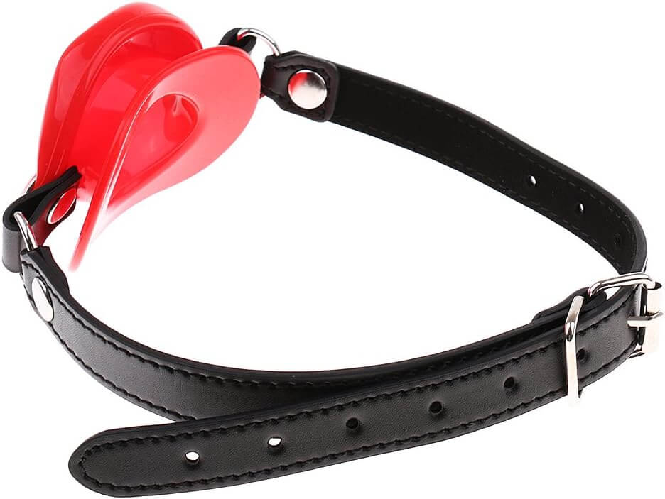 Silicone Open Mouth Gag For Mouth Fuck - SM20 | BDSM by NyoKii | Add a seductive flair to your bondage games with this lip-shaped o-ring gag toy. Designed with an open-lip style, it's perfect for those who want to keep their partner's mouth open, allowing