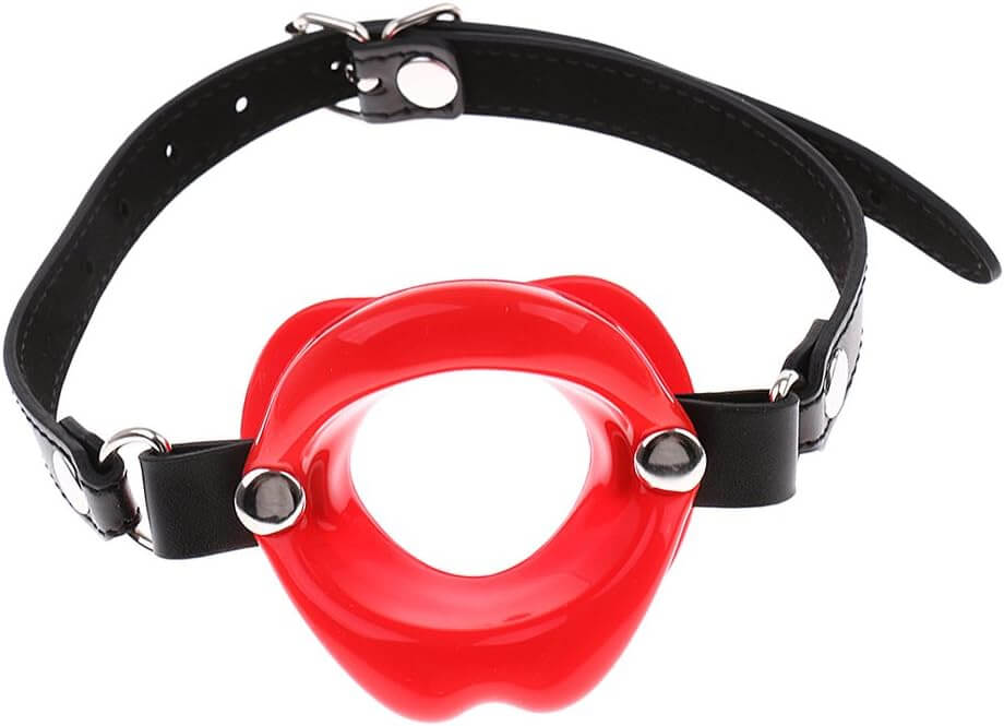 Silicone Open Mouth Gag For Mouth Fuck - SM20 | BDSM by NyoKii | Add a seductive flair to your bondage games with this lip-shaped o-ring gag toy. Designed with an open-lip style, it's perfect for those who want to keep their partner's mouth open, allowing