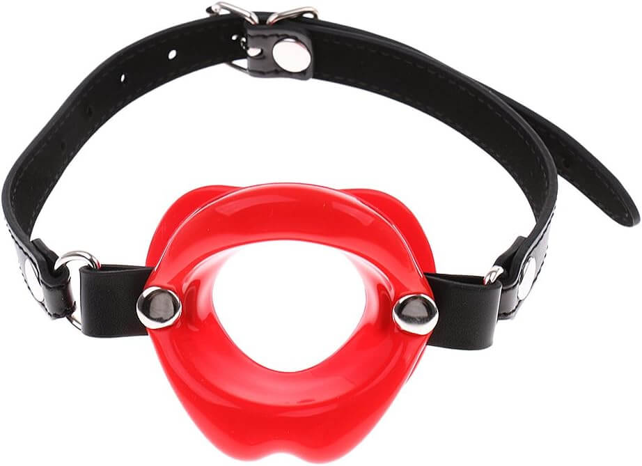 Silicone Open Mouth Gag For Mouth Fuck - SM20 | BDSM by NyoKii | Add a seductive flair to your bondage games with this lip-shaped o-ring gag toy. Designed with an open-lip style, it's perfect for those who want to keep their partner's mouth open, allowing