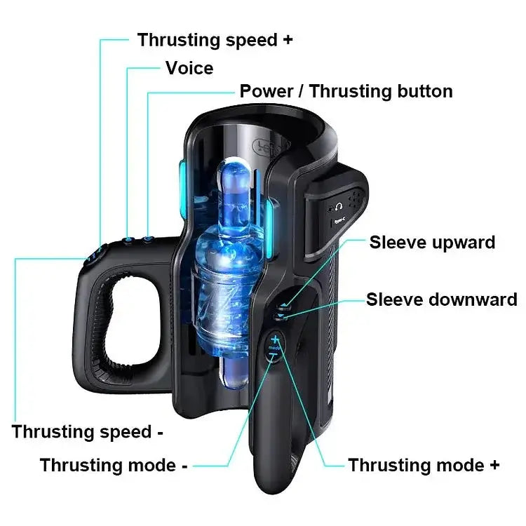 Leten Cannon King Pro High-speed Motor Thrusting Masturbator Cup with Phone Holder | Masturbator by NyoKii Pre Order | တင့်ကားပေါ်မှာ Machine Gun ကြီးကိုင်ပြီးပစ်သလိုအထာမျိုးနဲ့ ဂျောက်ဂျက်အော်တိုဆွဲပေးမယ့် ‌Leten Cannon King Pro Auto Masturbator 2023 မှာ