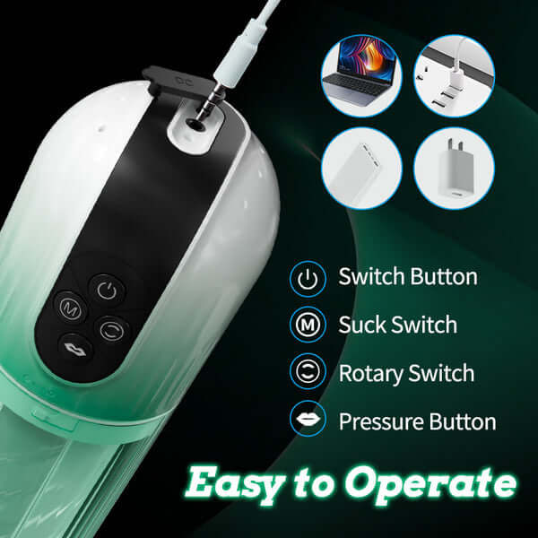 Underwater Pleasure-Rotating Tongue Water SPA Male Masturbator | Automatic Masturbators by NyoKii Pre Order | Underwater Pleasure-Rotating Tongue Water SPA Male Masturbator HIGHLIGHTS 1. 4-in-1 multifunctional cost-effective to save you more. 2. 7 modes o