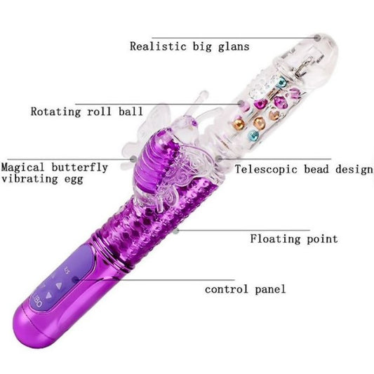 Butterfly Clitoral Rabbit Dildo Vibrator - DD19