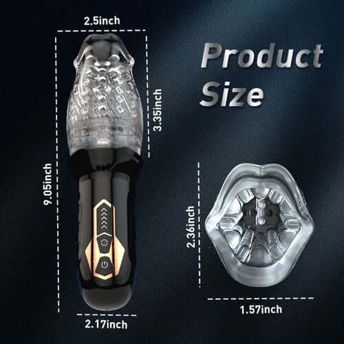 5 Rotating 10 Vibrating Transparent Sleeve Oral Sex Cup | Automatic Masturbators by NyoKii Pre Order | 5 Rotating 10 Vibrating Transparent Sleeve Oral Sex Cup HIGHLIGHTS 1. 360° all-round rotating will drive you up the wall. It feels like real tongue swir