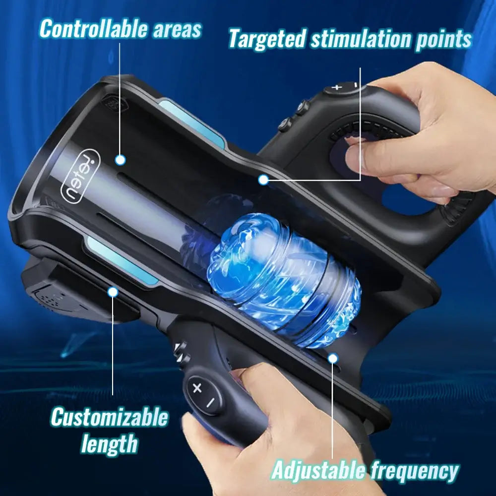 Leten Cannon King Pro High-speed Motor Thrusting Masturbator Cup with Phone Holder | Masturbator by NyoKii Pre Order | တင့်ကားပေါ်မှာ Machine Gun ကြီးကိုင်ပြီးပစ်သလိုအထာမျိုးနဲ့ ဂျောက်ဂျက်အော်တိုဆွဲပေးမယ့် ‌Leten Cannon King Pro Auto Masturbator 2023 မှာ