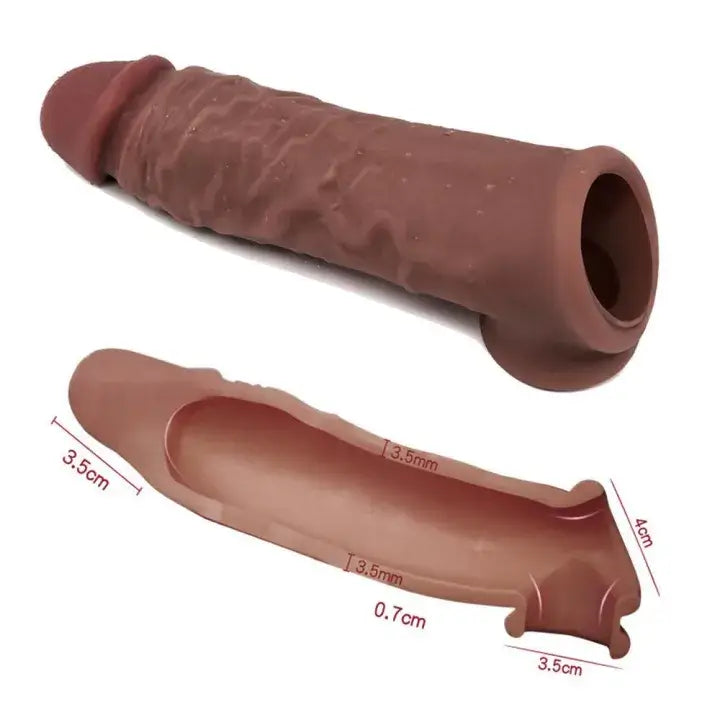 Penis Enlarger Sleeve - PS17 | Penis Sleeve by NyoKii | Discover the PS17 Penis Enlarger Sleeve at Nyokii Sex Toy Store Myanmar. Enhance your intimacy with this premium product designed for comfort and satisfaction. | Price K25000.00 | Buy from NyoKii - E