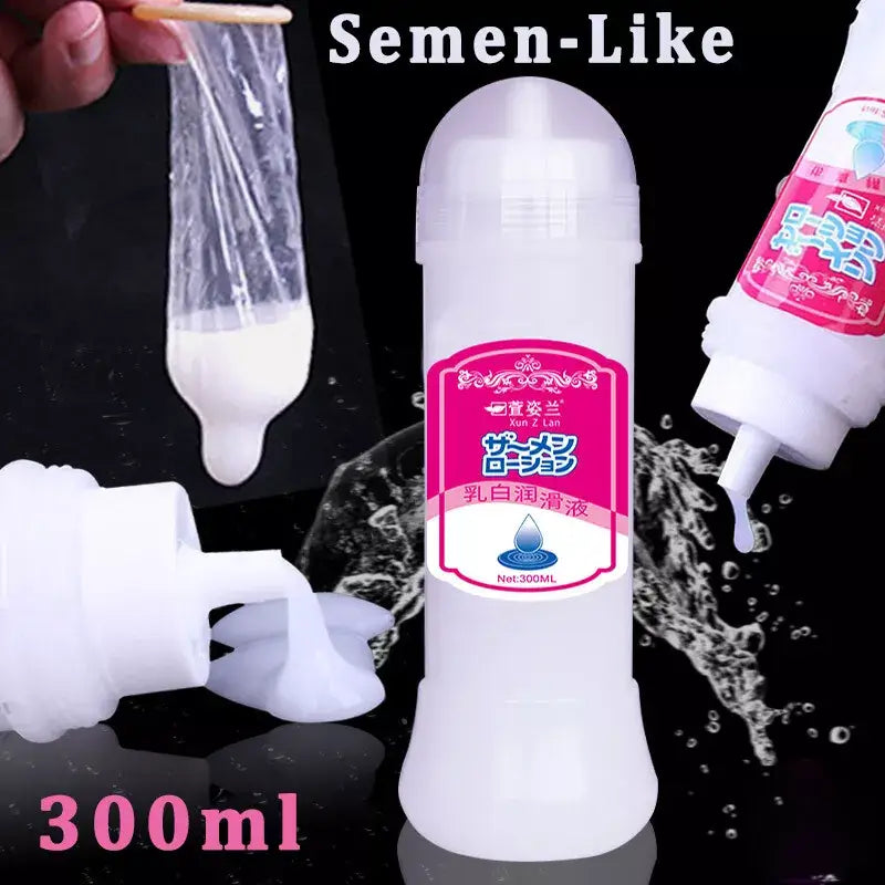 Fake Cum Personal Lubricant Gel - LB10 | Lubricants by NyoKii | Give your intimate moments an extra boost with Fake Cum Personal Lubricant Gel. This water-based gel is perfect for both anal and vaginal use, making it ideal for couples who want to switch t