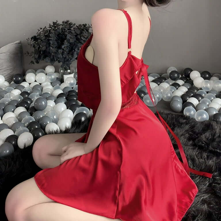 Backless Sexy Chiffon Sling Dress - SCD068 | NightDress by NyoKii | Size : One Size Bust Size : 27" - 40" Waist Size : 23" - 31" Item Code : SCD068 Material : Polyester (ယခုပိုစ့်သည် အင်္ကျီကိုရောင်းခြင်းဖြစ်ပါသည်။ Sex Doll မဟုတ်ပ | Price K20000.00 | Buy